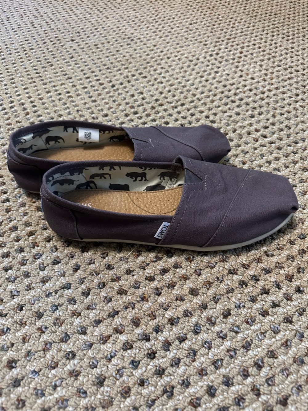 TOMS Slip-On Canvas Shoes in Dark Gray